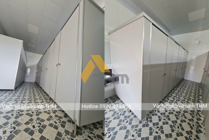 THI CÔNG VÁCH NGĂN VỆ SINH THM TẠI CÔNG TY MAY VIỆT Ý - HƯNG YÊN