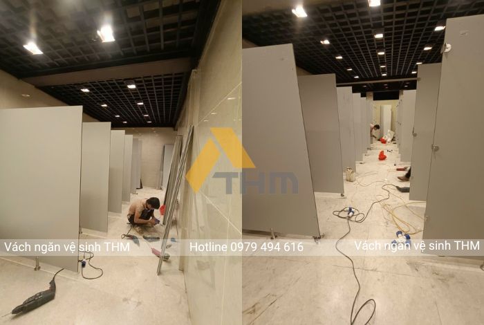 THI CÔNG VÁCH NGĂN VỆ SINH THM TẠI KHU PHỤ CHỢ CHÙA BÁI ĐÍNH - NINH BÌNH